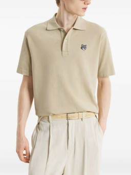 Maison Kitsune - Beige Solid Shirt Collar Polo T-Shirt