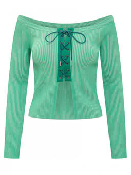 Andersson Bell - Green Stripes Boat Neck Top (XS)
