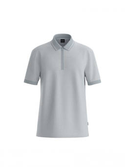 Boss - Light Grey Shirt Collar Polo T-Shirt