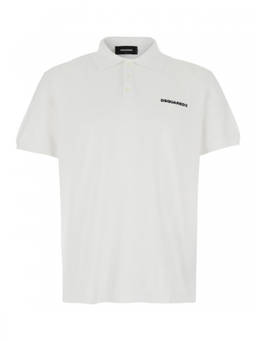 Dsquared2 - White Shirt Collar Polo T-Shirt