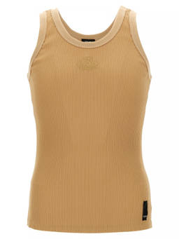 Fendi - Beige Fendi Crest Tank Top