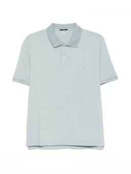 C.P. Company - Blue Solid Shirt Collar Polo T-Shirt