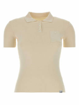 MM6 Maison Margiela - White Shirt Collar Polo T-Shirt