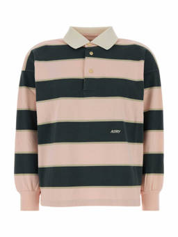 Autry - Multicolour Stripes Shirt Collar Polo T-Shirt