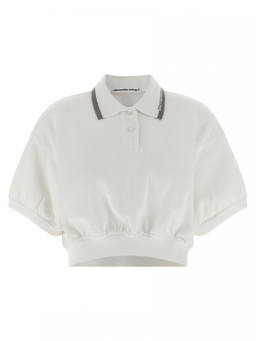 Alexander Wang - White Logo Shirt Collar Polo T-Shirt (S)