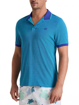 Vilebrequin - Blue Solid Shirt Collar Polo T-Shirt