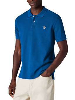 Ps By Paul Smith - Blue Solid Shirt Collar Polo T-Shirt