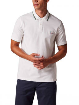 Ps By Paul Smith - White Logo Shirt Collar Polo T-Shirt (S)