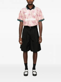 Barrow'S - Pink Graphic Shirt Collar Polo T-Shirt