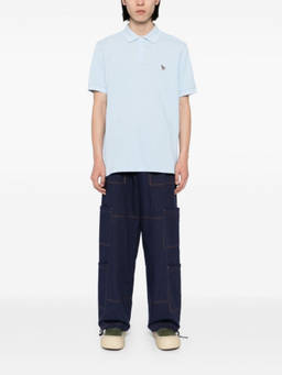 Ps By Paul Smith - Blue Solid Shirt Collar Polo T-Shirt