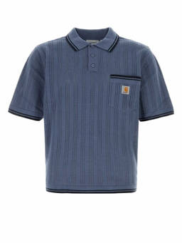 Carhartt - Blue None Shirt Collar Polo T-Shirt