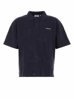 Carhartt WIP - Blue Solid Shirt Collar Polo T-Shirt (XL)