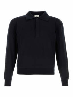 Saint Laurent - Dark Blue Solid Shirt Collar Polo T-Shirt