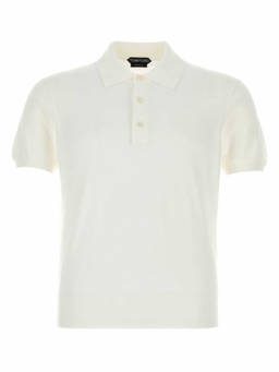 Tom Ford - White Solid Shirt Collar Polo T-Shirt (2XL)