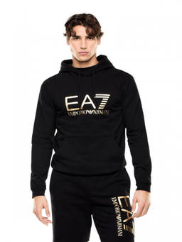 EA7 Emporio Armani - Black Graphic Logo Hoodie