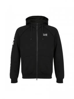EA7 Emporio Armani - Black Graphic Logo Hoodie