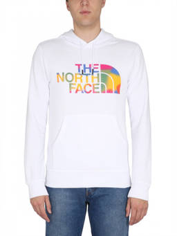 The North Face - White Graphic Logo Hoodie (S)