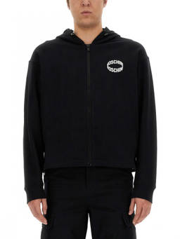 Moschino - Black Zip-Up Hoodie