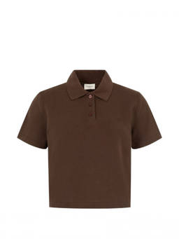 Saint Laurent - Dark Brown Shirt Collar Polo T-Shirt