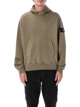 Stone Island - Green Logo Relaxed Hoodie