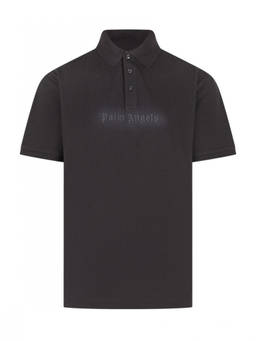 Palm Angels - Black Shirt Collar Polo T-Shirt