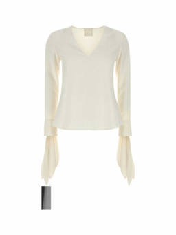 Givenchy - White Ruffle Detailing Top