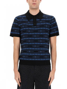 Casablanca - Blue Logo Shirt Collar Polo T-Shirt