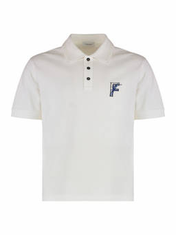 Ferragamo - White Logo Shirt Collar Polo T-Shirt (S)