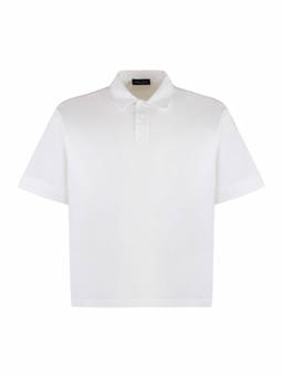 Roberto Collina - White Solid Shirt Collar Polo T-Shirt (M)
