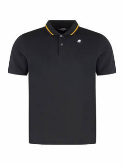 K-Way - Black Solid Shirt Collar Polo T-Shirt