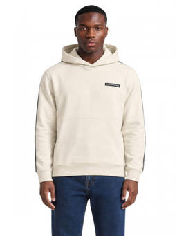EA7 Emporio Armani - Beige Regular Logo Hoodie