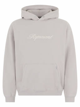 REPRESENT - Light Grey Logo Hoodie