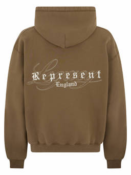 REPRESENT - Brown Embroidery Logo Hoodie