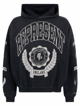 REPRESENT - Black Graphic Logo Hoodie