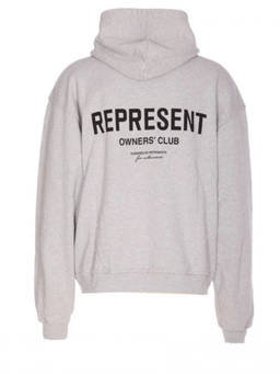 REPRESENT - Light Grey Zip-Up Hoodie