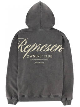 REPRESENT - Grey Logo Oversized Hoodie