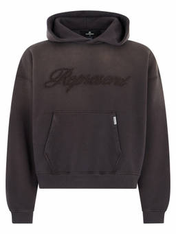 REPRESENT - Dark Grey Logo Hoodie