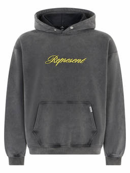 REPRESENT - Grey Embroidery Logo Hoodie