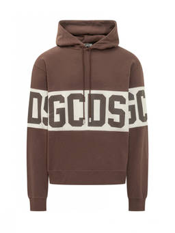GCDS - Brown Graphic Logo Hoodie