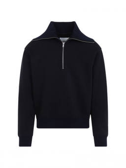 Jil Sander - Navy Blue Half-Zip Sweatshirt (M)
