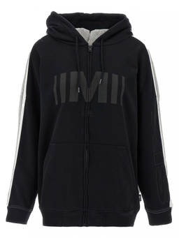 MM6 Maison Margiela - Black Grey Double Front Hoodie