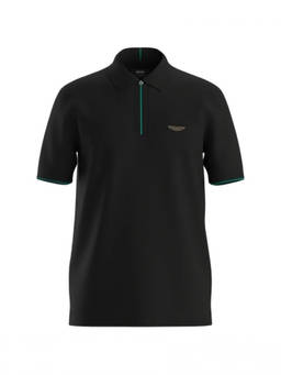 Boss - Black Solid Shirt Collar Polo T-Shirt