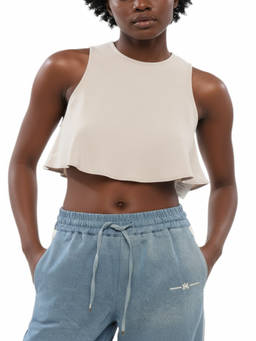 AMI Paris - Beige Crew Neck Top