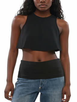 AMI Paris - Black Crew Neck Top
