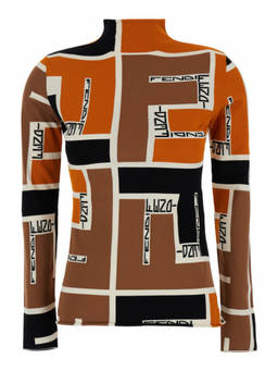 Fendi - Multi Colour Turtle Neck Sweater