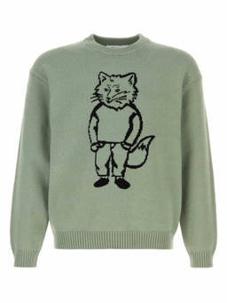Maison Kitsune - Green Logo Sweater