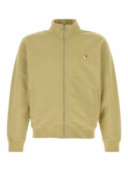 Maison Kitsune - Green Zip-Up Sweatshirt