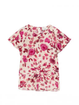 Isabel Marant - Pink Floral Round Neck Top (S)