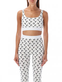 Marine Serre - White Printed Scoop Neck Top