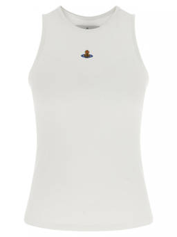 Vivienne Westwood - White Logo Round Neck Top